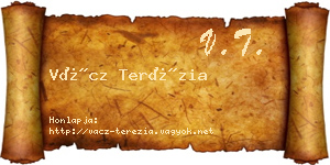 Vácz Terézia névjegykártya